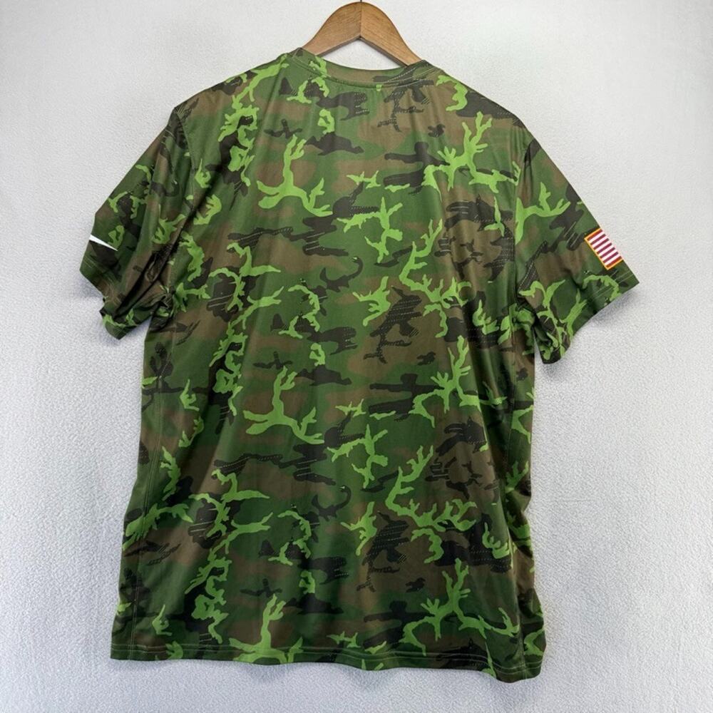 Michigan State university Shirt mens XL Green Camo Military Salute Nike Dri Fit - Picture 6 of 8